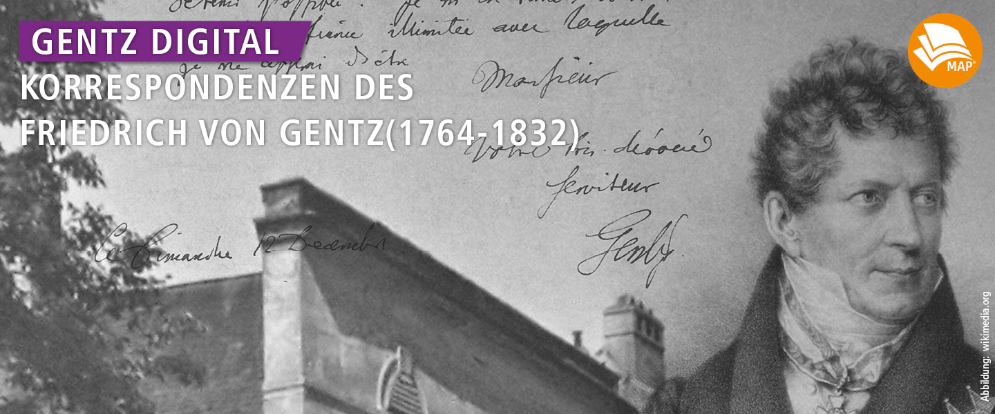 Digitales Verzeichnis der Briefe von und an Friedrich Gentz